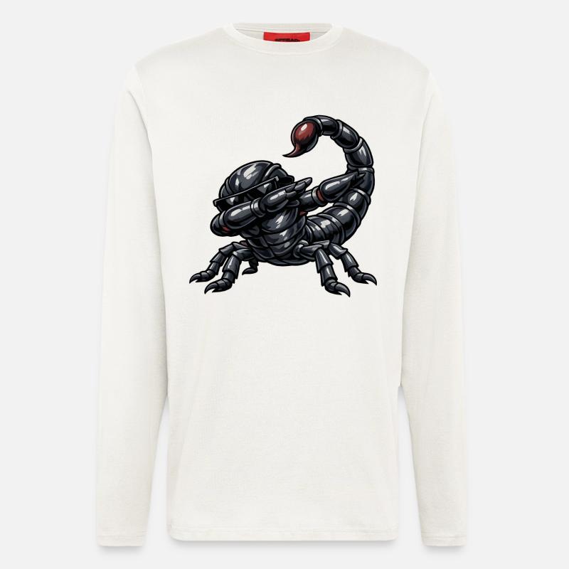 Dab du Scorpion - Manches longues bio décontracté fabriqué en UE - OFF WHITE