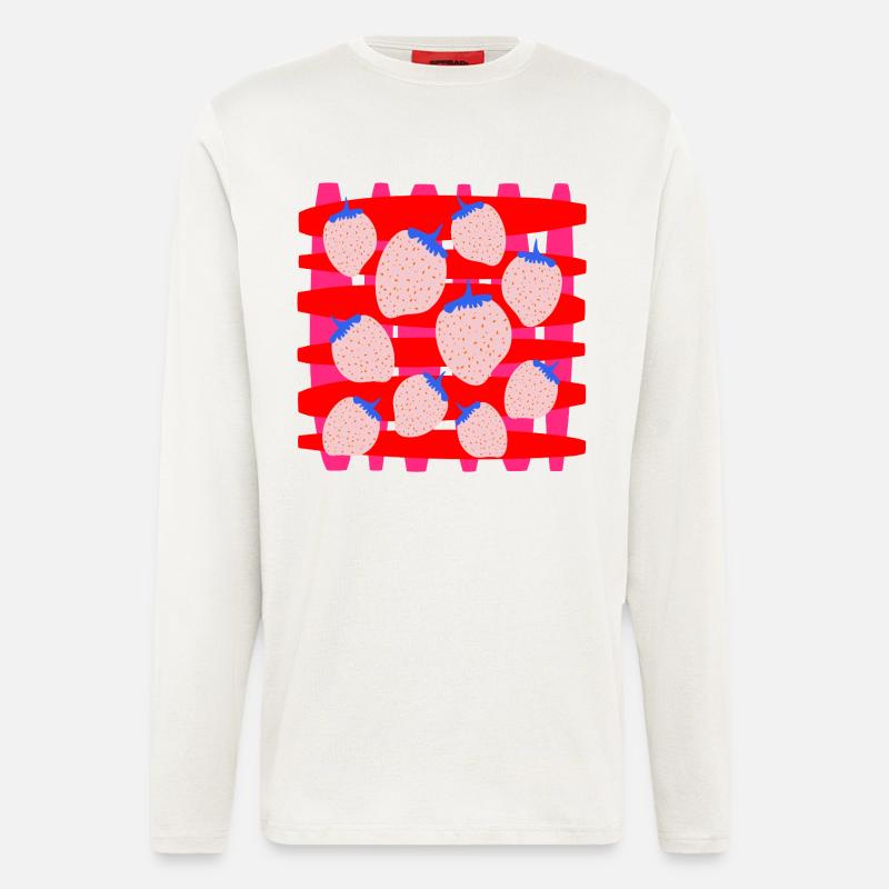 Erdbeeren - Langarmshirt - made by SPREAD  - OFF WHITE