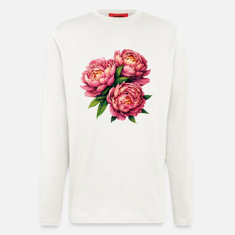 Peony Bloom - Longsleeve - made by SPREAD  - OFF WHITE