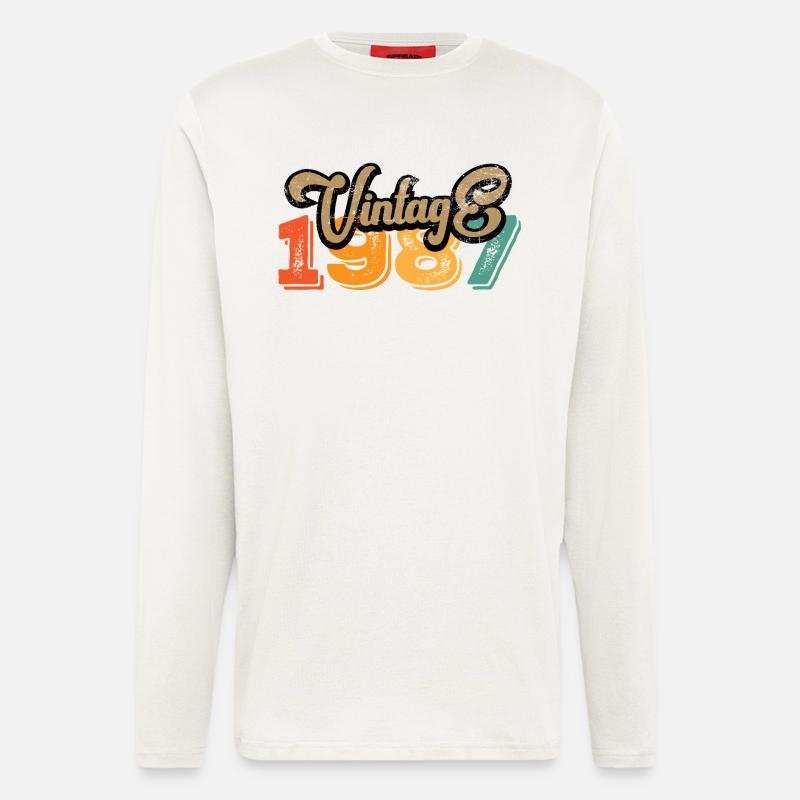Millésime 1987 - Manches longues bio décontracté fabriqué en UE - OFF WHITE