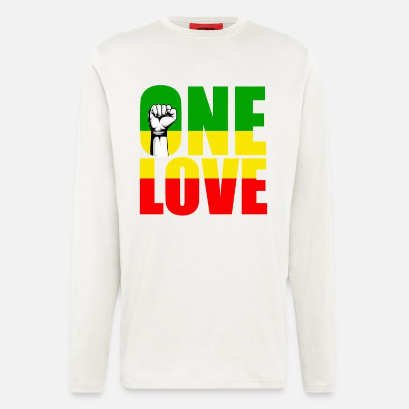 Reggae - Manches longues bio décontracté fabriqué en UE - OFF WHITE