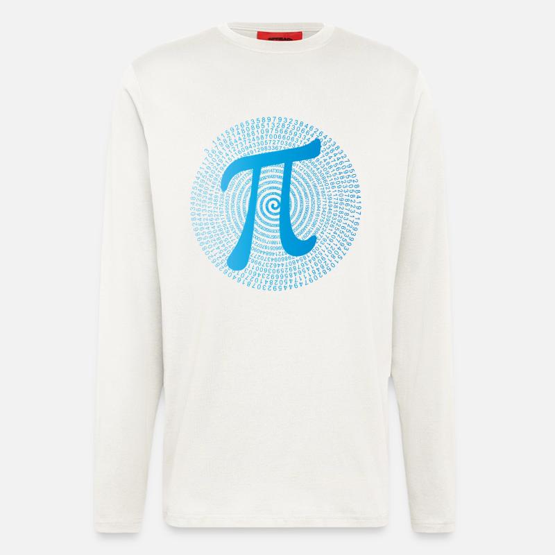 π (pi) in Data Spiral - Longsleeve - made by SPREAD - OFF WHITE