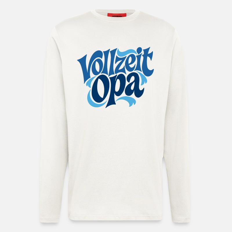 Vollzeit Opa | Großmutter Geschenk - Langarmshirt - made by SPREAD - OFF WHITE