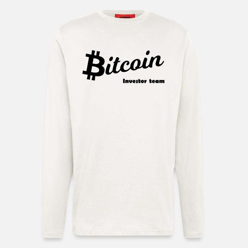 Bitcoin Symbol Black Silhouette - Longsleeve - made by SPREAD  - OFF WHITE