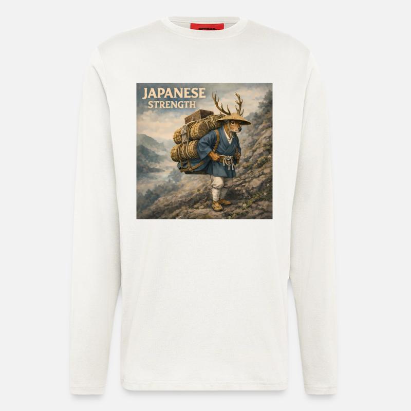 Conception japonaise de Shika Bokka - Manches longues bio décontracté fabriqué en UE - OFF WHITE