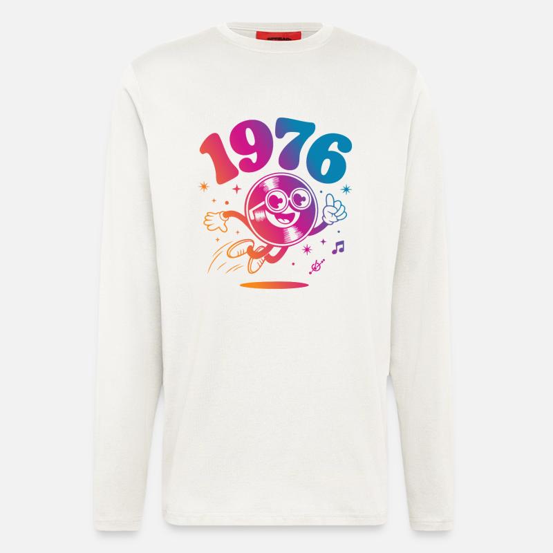 Millésime 1976 - Manches longues bio décontracté fabriqué en UE - OFF WHITE
