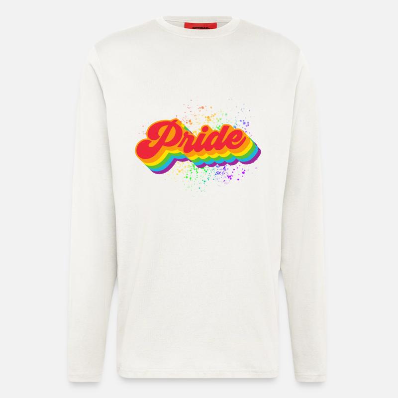 Pride Rainbow Wave - Longsleeve - made by SPREAD  - OFF WHITE