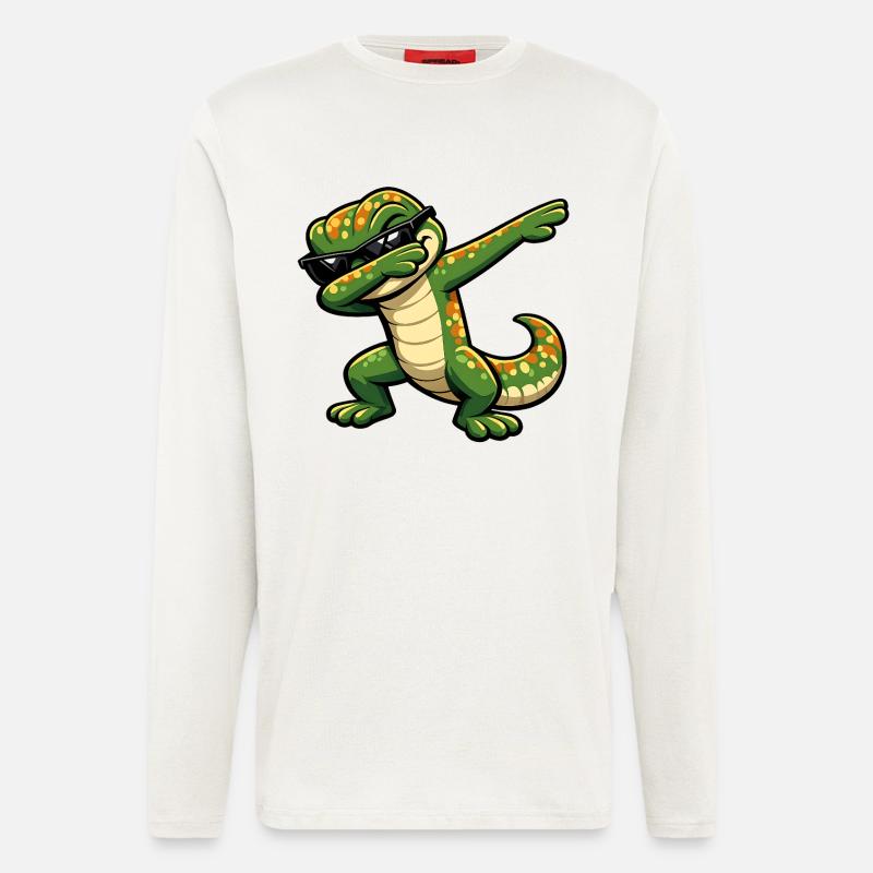 Dabbing Gecko - Langarmshirt - made by SPREAD  - OFF WHITE