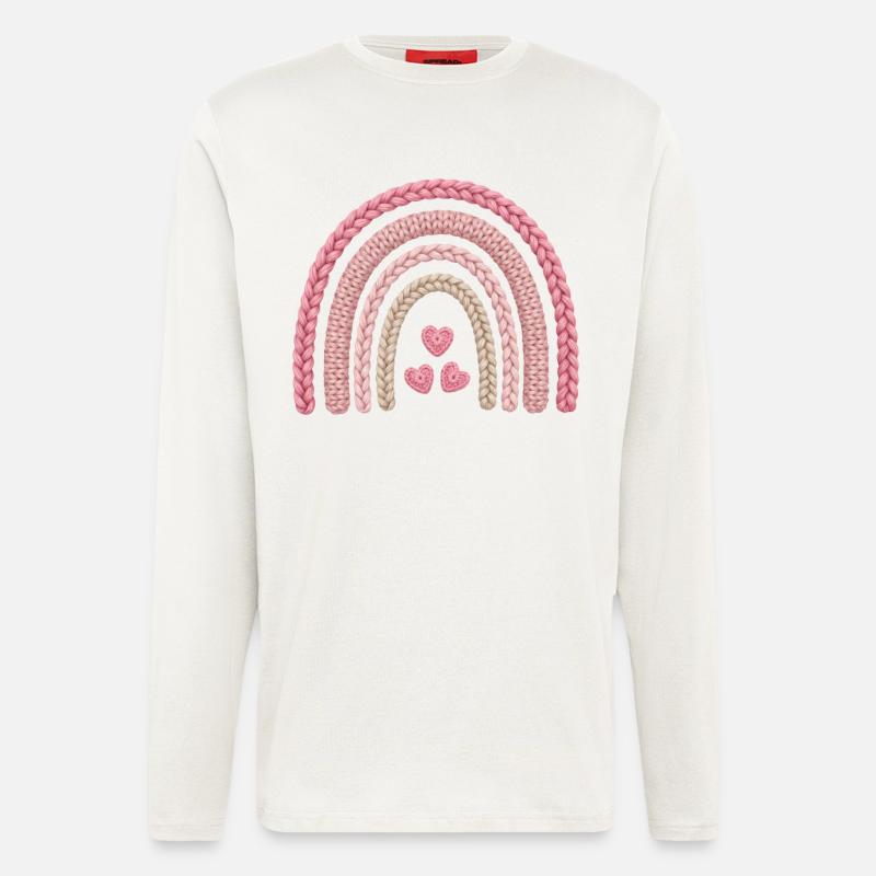 Rainbow Pink Knitting Pattern - Longsleeve - made by SPREAD - OFF WHITE