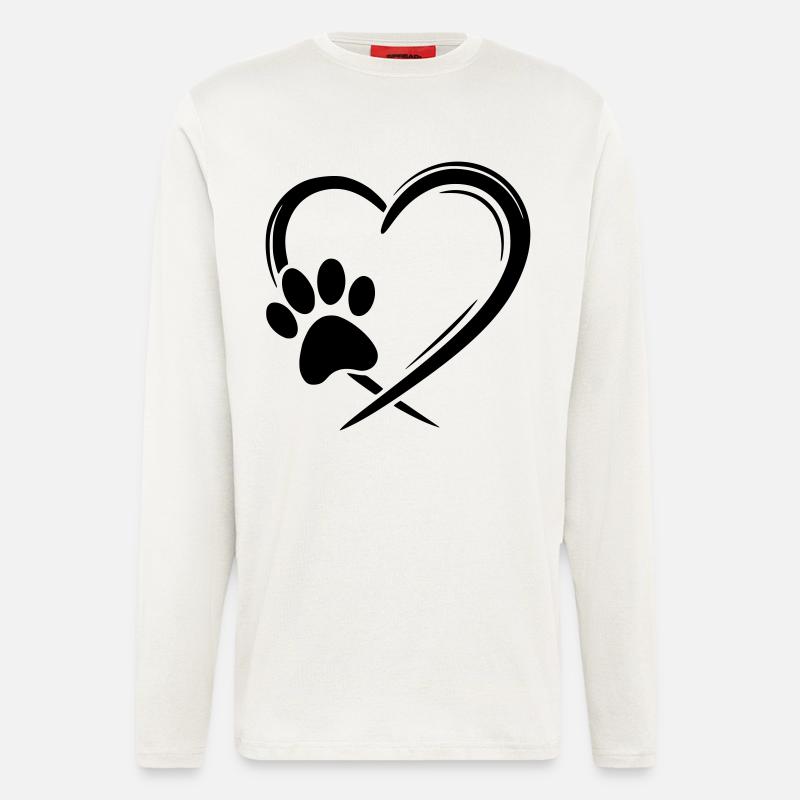 Pfote Herz - Langarmshirt - made by SPREAD  - OFF WHITE