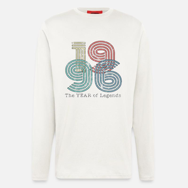 Millésime 1996 - Manches longues bio décontracté fabriqué en UE - OFF WHITE