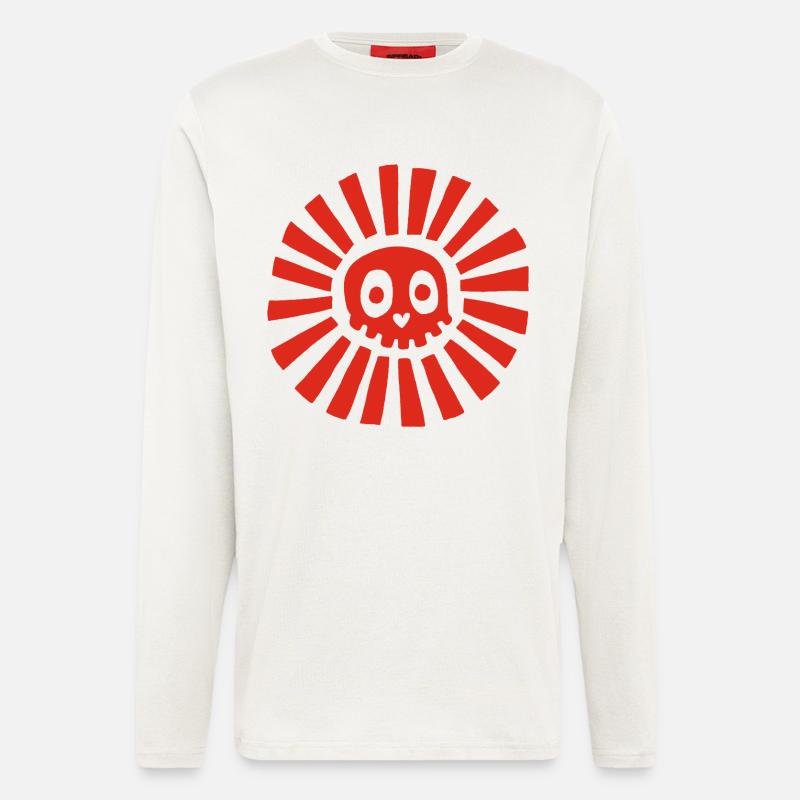 Red Sunny Skull - Longsleeve - made by SPREAD - OFF WHITE