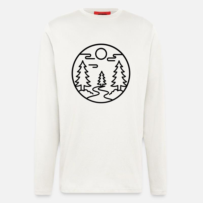 Moonforest Path Silhouette - Longsleeve - made by SPREAD  - OFF WHITE