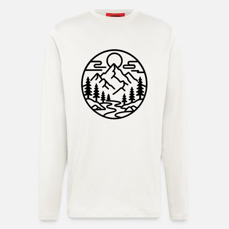 Bergwald Emblem - Langarmshirt - made by SPREAD  - OFF WHITE
