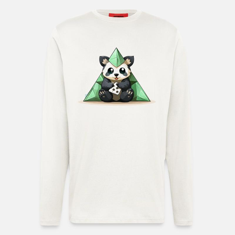 Panda Crystal Pyramid - Longsleeve - made by SPREAD - OFF WHITE