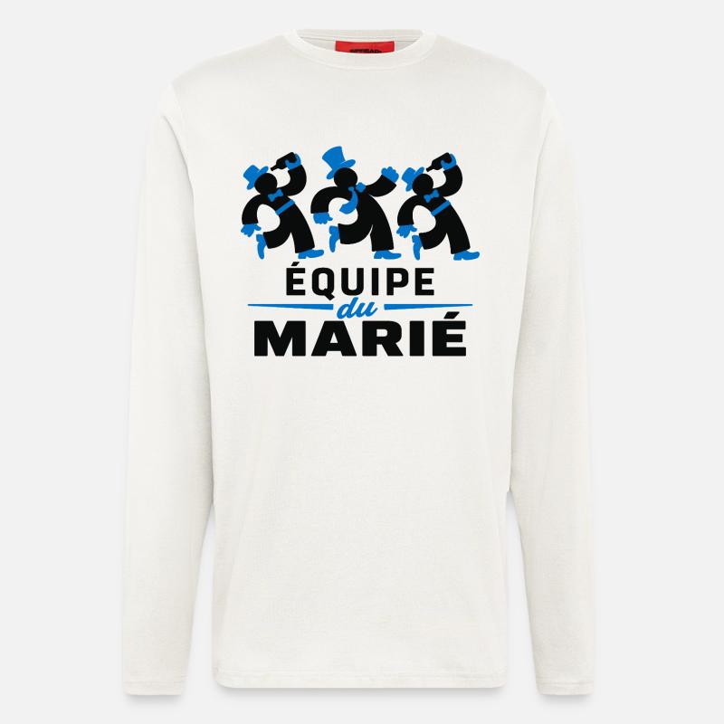 Das Team des Bräutigams - Langarmshirt - made by SPREAD  - OFF WHITE