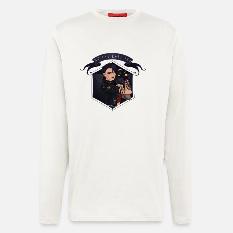 We can ROLL it ! White - Manches longues bio décontracté fabriqué en UE - OFF WHITE