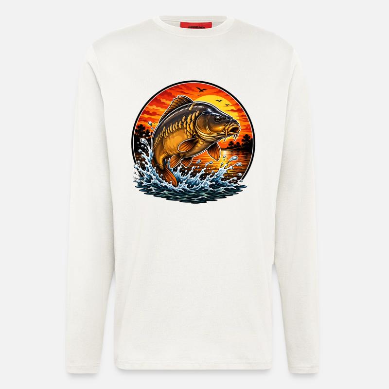 Sunset Mirror Carp Jump - Longsleeve - made by SPREAD  - OFF WHITE