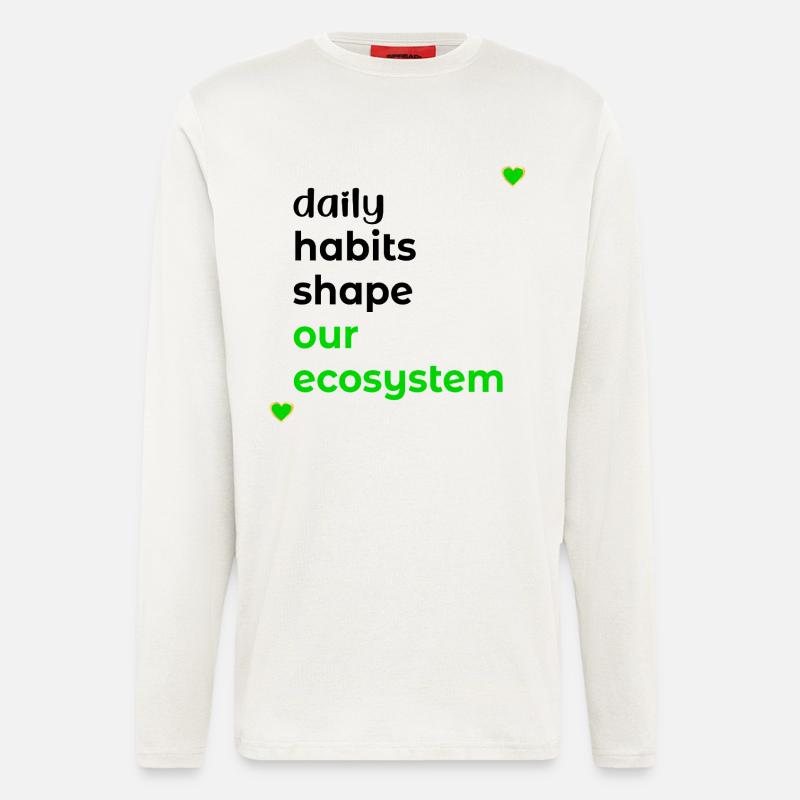 ECOSYSTEM DAILY HABITS - Longsleeve - made by SPREAD  - OFF WHITE