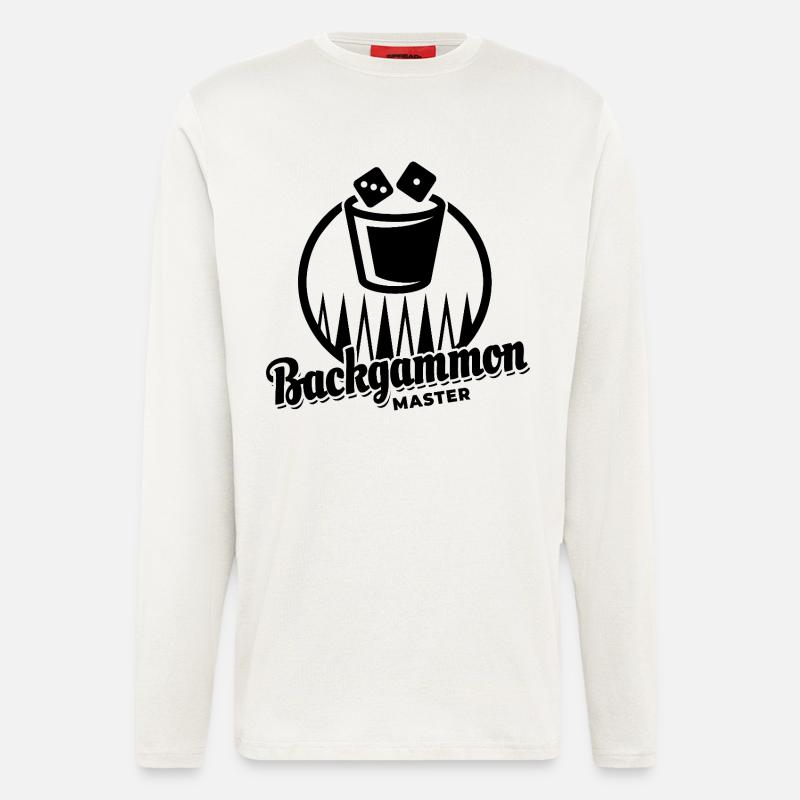 Backgammon Master | Brettspiel | Geschenk - Langarmshirt - made by SPREAD - OFF WHITE
