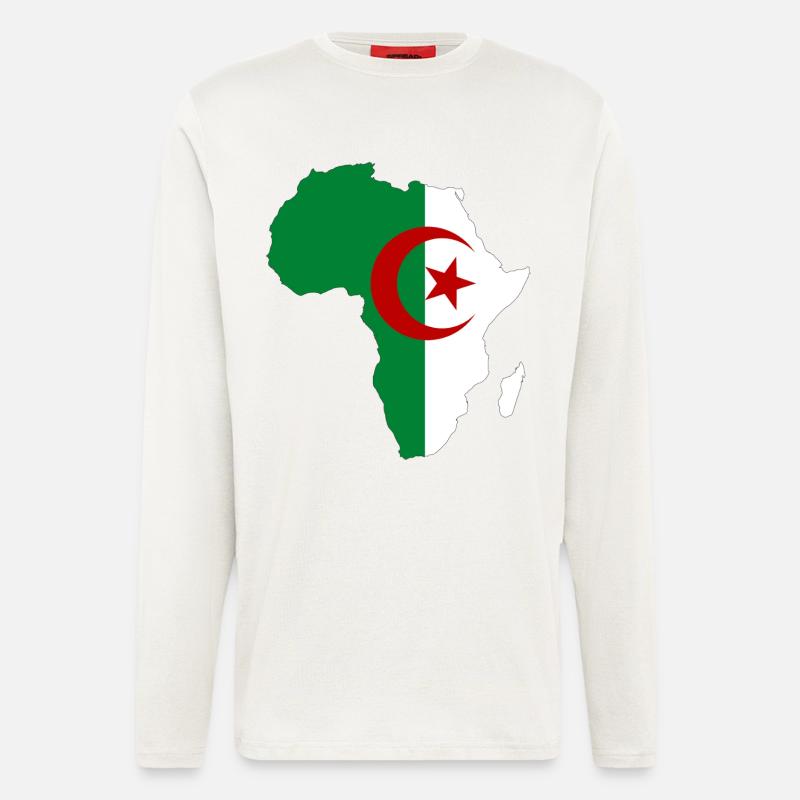 Algerien_Flagge_Afrika - Longsleeve - made by SPREAD - OFF WHITE