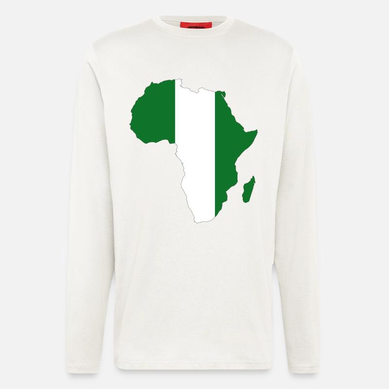 Niger Flag Africa - Longsleeve - made by SPREAD - OFF WHITE