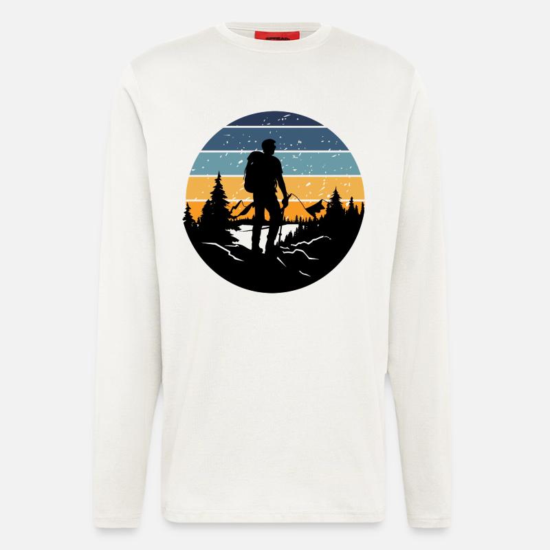 Retro-Schlafenszeitwanderer - Langarmshirt - made by SPREAD - OFF WHITE