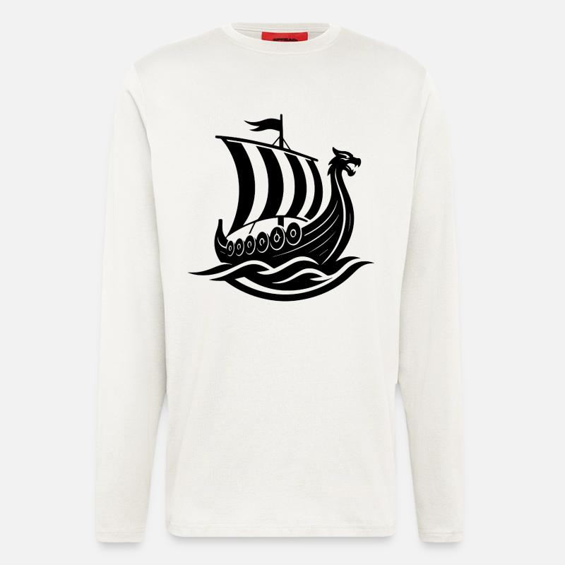 Wikingerboot - Langarmshirt - made by SPREAD - OFF WHITE