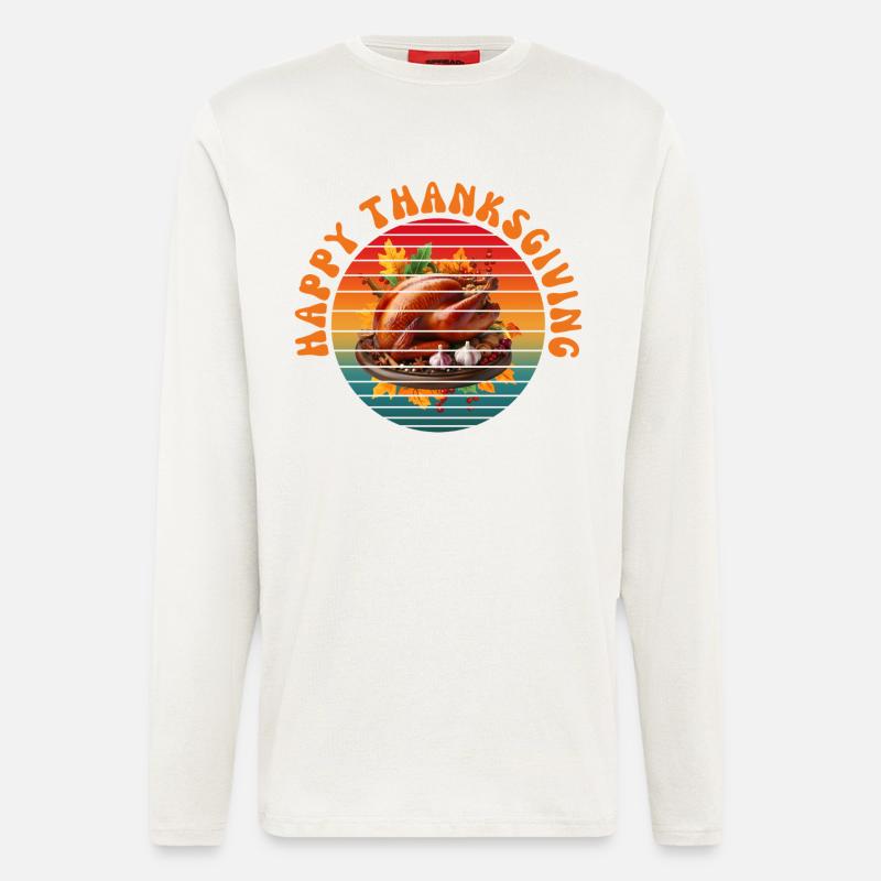Frohes Thanksgiving - Langarmshirt - made by SPREAD - OFF WHITE