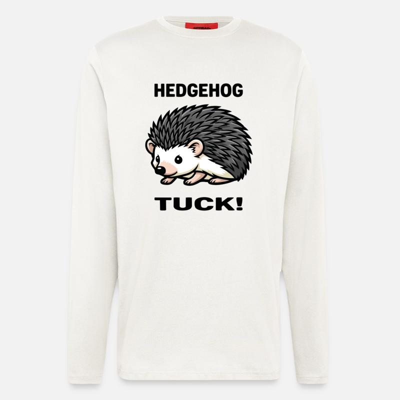 Igel-Igel-Igel-Dornengarten - Langarmshirt - made by SPREAD  - OFF WHITE