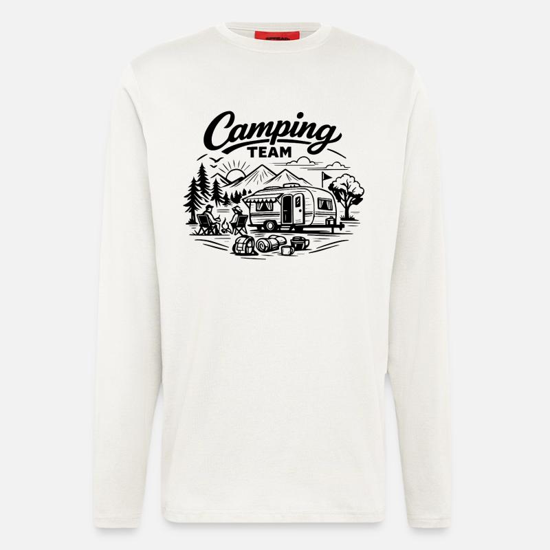Camping Team Wagon - Longsleeve - made by SPREAD  - OFF WHITE