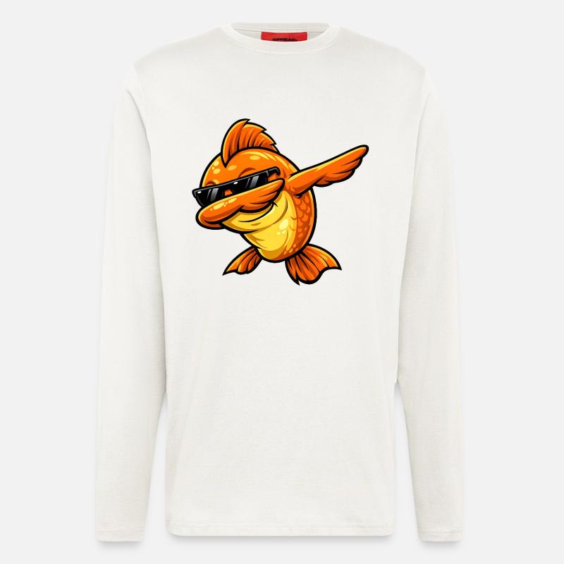Dabbing Goldfisch - Langarmshirt - made by SPREAD  - OFF WHITE