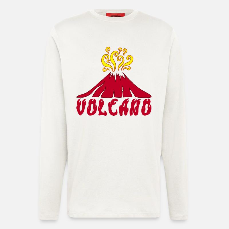 Erupting volcano - Longsleeve - made by SPREAD - OFF WHITE