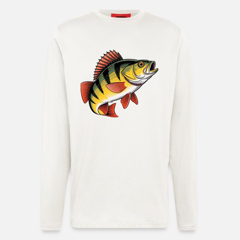 Springender Barsch - Langarmshirt - made by SPREAD - OFF WHITE