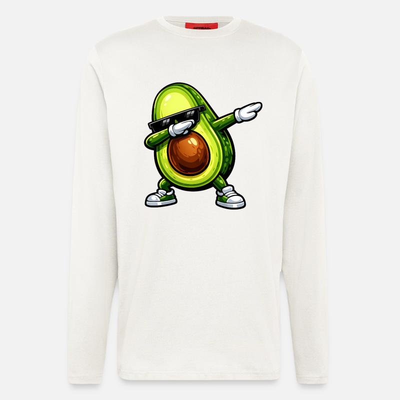 Dabbing Avocado - Langarmshirt - made by SPREAD - OFF WHITE