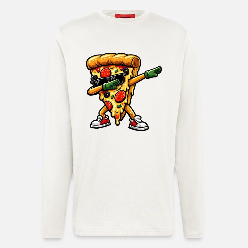 Dabbing Pizza - Longsleeve - made by SPREAD  - OFF WHITE