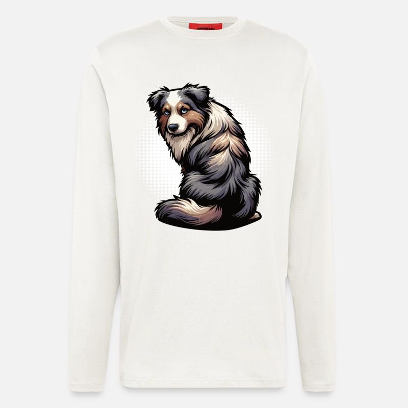 Australian Shepherd Aussie Aussiebesitzer Aussies - Langarmshirt - made by SPREAD  - OFF WHITE