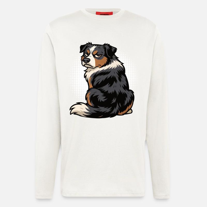 Australian Shepherd Aussie Aussiebesitzer Aussies - Langarmshirt - made by SPREAD  - OFF WHITE