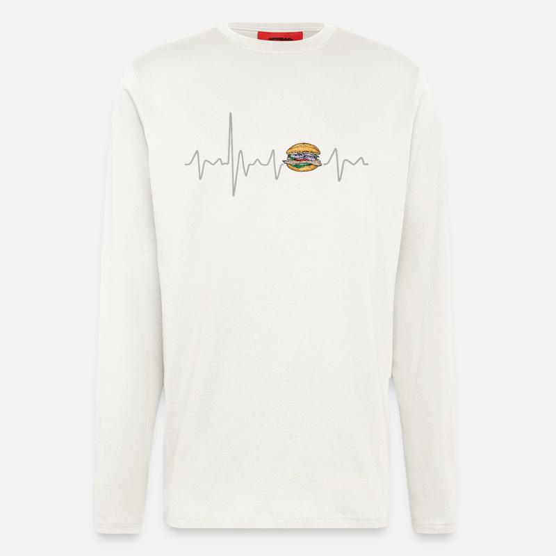 Fish rolls with Heartbeat Matjes design - Longsleeve - made by SPREAD  - OFF WHITE