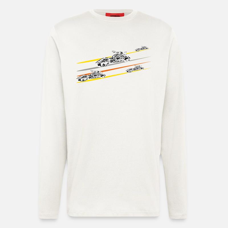 Motorrad Chopper - Langarmshirt - made by SPREAD  - OFF WHITE