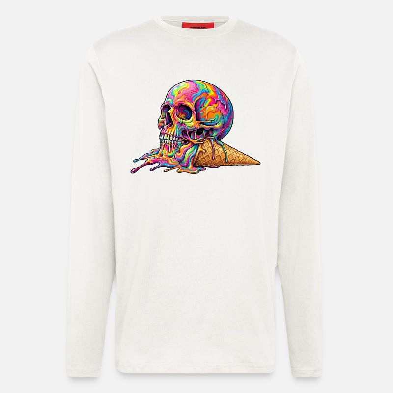 Cream Skull - Langarmshirt - made by SPREAD  - OFF WHITE