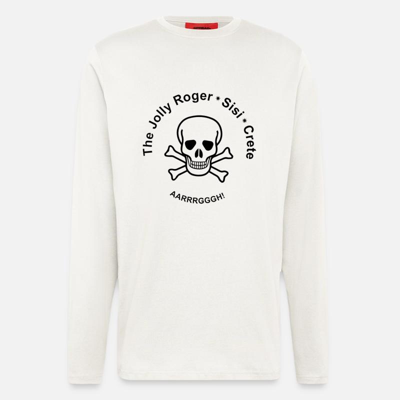 Le Jolly Roger, Sissi, Crète - Manches longues bio décontracté fabriqué en UE - OFF WHITE