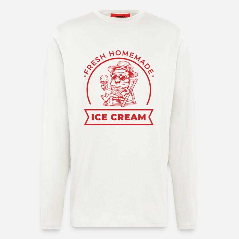 Fresh Homemade im Liegestuhl - Langarmshirt - made by SPREAD  - OFF WHITE