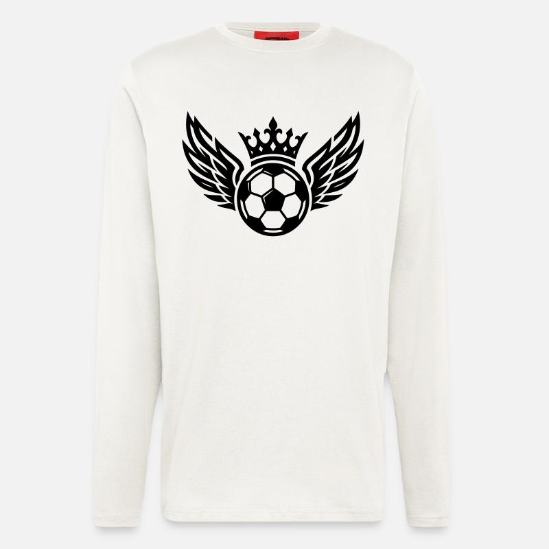 Fussball Wappen Krone Symbol - Langarmshirt - made by SPREAD  - OFF WHITE