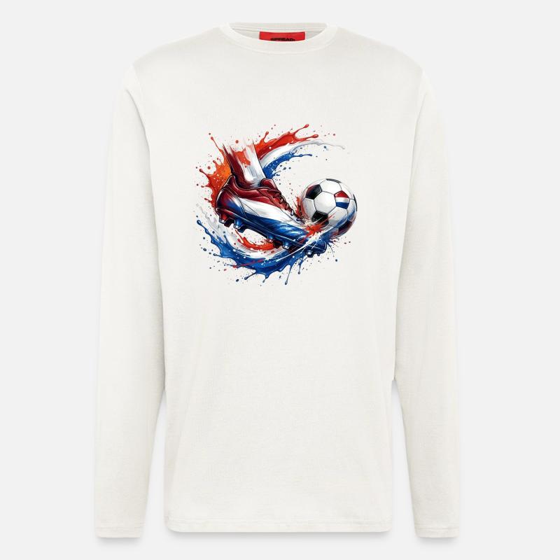 Fußball - Niederlande - Langarmshirt - made by SPREAD  - OFF WHITE