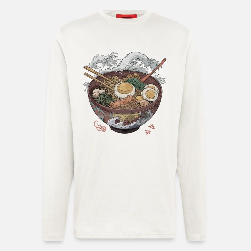 Great ramen bowl - Longsleeve - made by SPREAD  - OFF WHITE