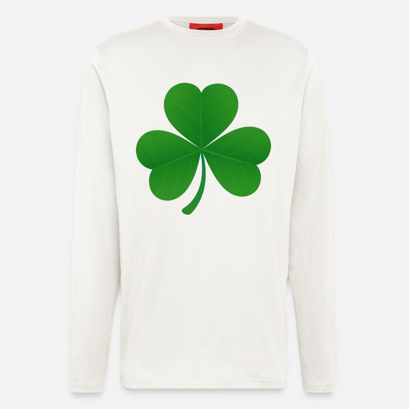 Shamrock - Manches longues bio décontracté fabriqué en UE - OFF WHITE