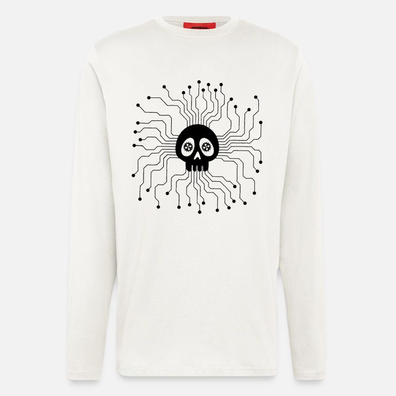 Microprocessor Skull (Black) - Longsleeve - made by SPREAD - OFF WHITE