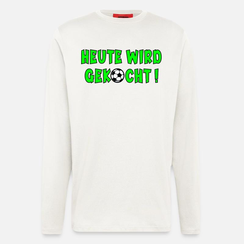 Fußball Sprüche Kochen - Langarmshirt - made by SPREAD  - OFF WHITE