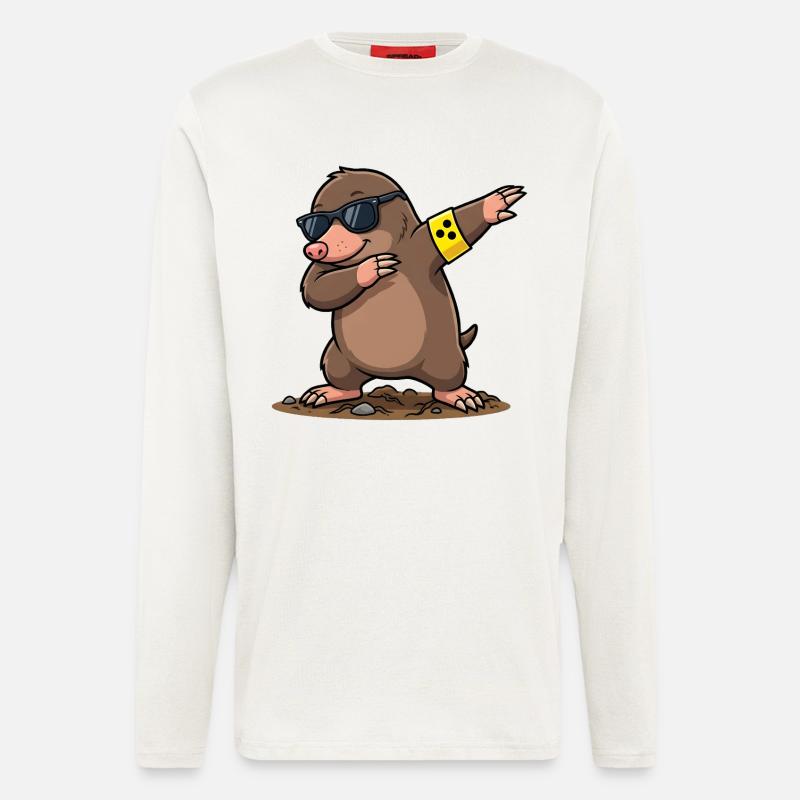 Dabbing Mole - Longsleeve - made by SPREAD - OFF WHITE